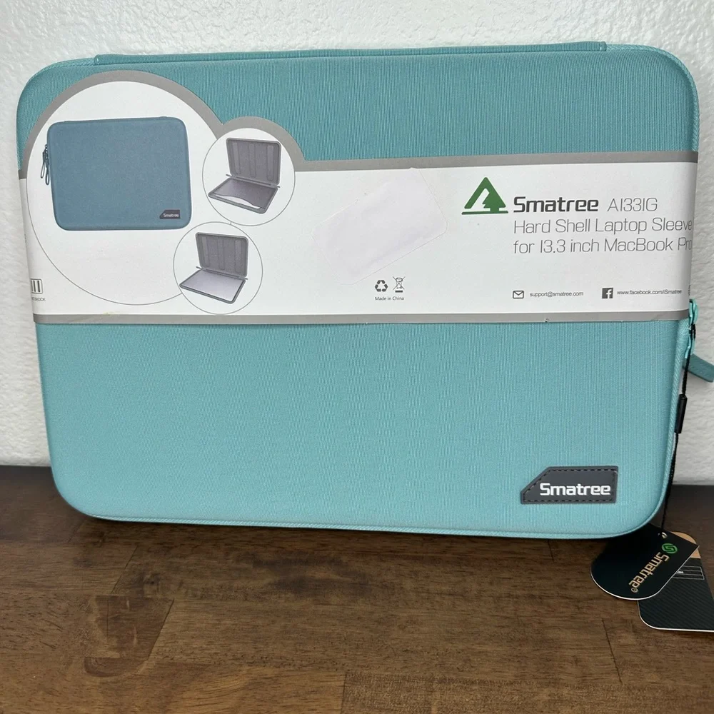 Smatree A1331G Hardshell Laptop case, NWT 13.3” blue/green color, anti water